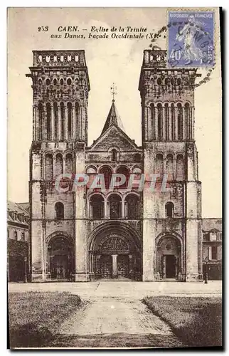 Cartes postales Caen Eglise de la Trinite aux Dames Eface Occidentale