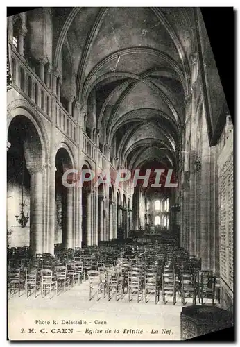 Ansichtskarte AK Caen Eglise de la Trinite La Nef