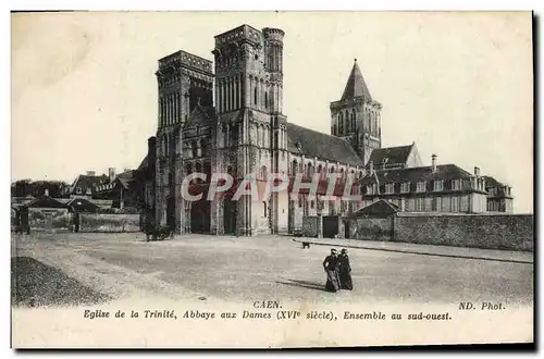 Ansichtskarte AK Caen Eglise de la Trinite Abbaye aux Dames Ensemble au sud Ouest