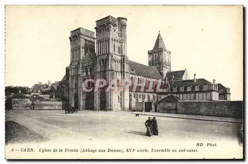 Cartes postales Caen Eglise de la Trinite Abbaye aux Dames Ensemble au sud Ouest