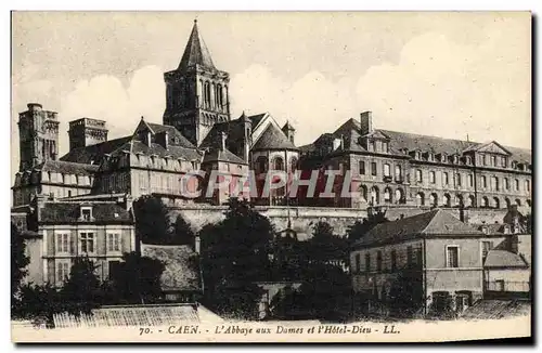 Ansichtskarte AK Caen L&#39Abbaye aux Dames et l&#39Hotel Dieu