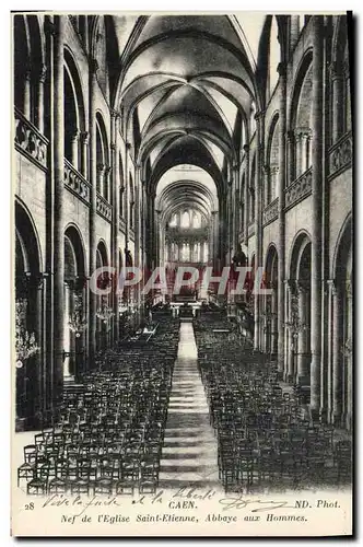 Cartes postales Caen Nef de l&#39eglise saint etienne abbaye aux hommes