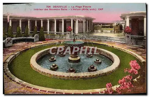 Cartes postales Deauville La plage fleurie Interieur des nouveaux bains L'atrium