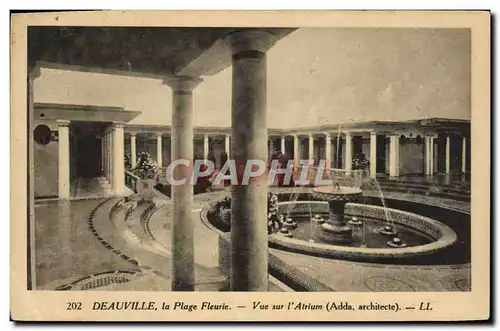 Cartes postales Deauville La plage fleurie vue sur l'atrium
