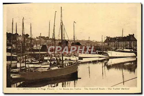 Ansichtskarte AK Deauville la plage fleurie le bassin des yachts Bateaux