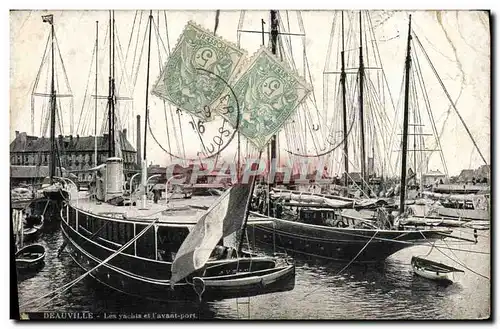 Cartes postales Deauville Les yachts et l&#39avant port Bateaux