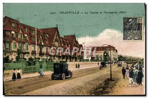 Cartes postales Deauville Le casino et normandy hotel