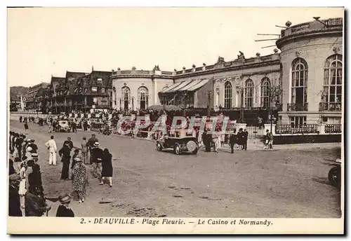 Cartes postales Deauville plage fleurie le casino et normandy