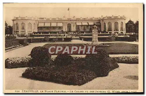 Cartes postales Deauville La plage fleurie le casino vu des jardins