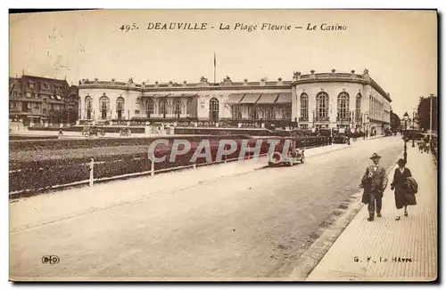 Cartes postales Deauville La plage fleurie le casino