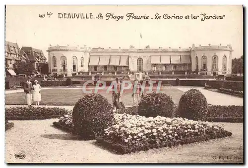 Cartes postales Deauville La plage fleurie le casino et les jardins