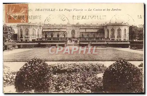 Cartes postales Deauville La plage fleurie le casino et les jardins