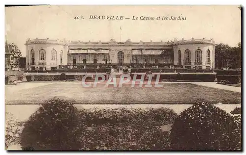 Cartes postales Deauville Le casino et les jardins