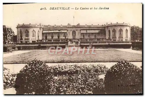 VINTAGE POSTCARD Deauville the casino and gardens