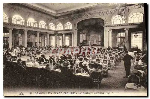 Cartes postales Deauville La plage fleurie le casino Le grand hall