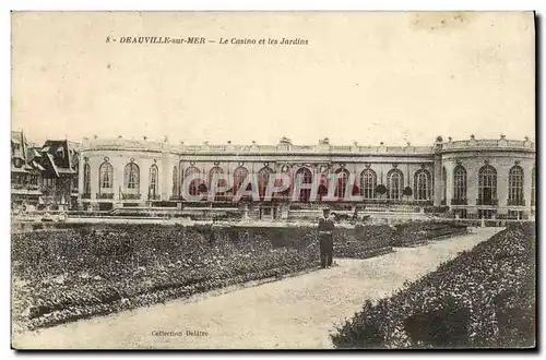 Cartes postales Deauville sur mer le casino et les jardins