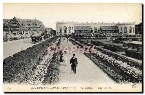 Cartes postales Deauville la plage fleurie le casino