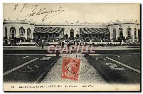 Cartes postales Deauville la plage fleurie le casino