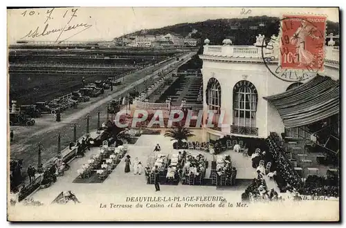 Ansichtskarte AK Deauville la plage fleurie la terrasse du casino et la promenade de la mer