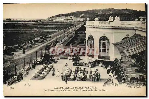 Ansichtskarte AK Deauville la plage fleurie la terrasse du casino et la promenade de la mer