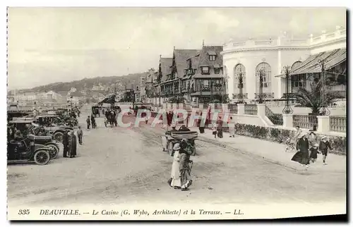 Cartes postales Deauville la Le casino et la terrasse