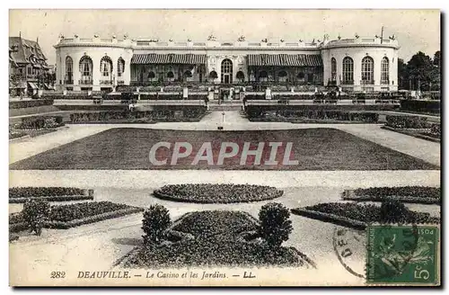 Cartes postales Deauville Le casino et les jardins