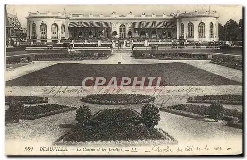 Cartes postales Deauville Le casino et les jardins