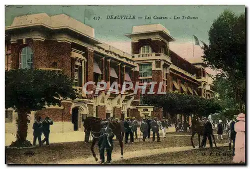 Cartes postales Deauville Les courses Les tribunes Chevaux Hippisme