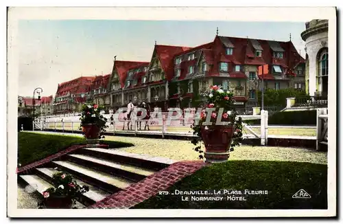 Cartes postales Deauville La plage fleurie le normandy hotel