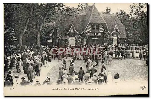 Cartes postales Deauville La plage fleurie Hippisme Chevaux