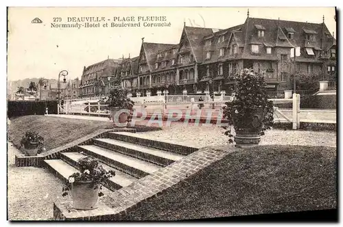 Cartes postales Deauville plage fleurie normandy hotel et boulevard