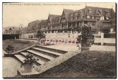 Cartes postales Deauville plage fleurie normandy hotel et boulevard