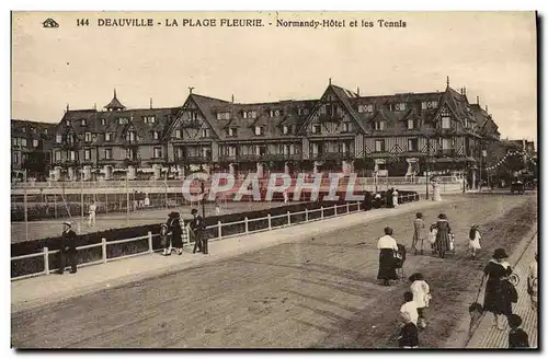 Cartes postales Deauville la plage fleurie normandy hotel et les tennis