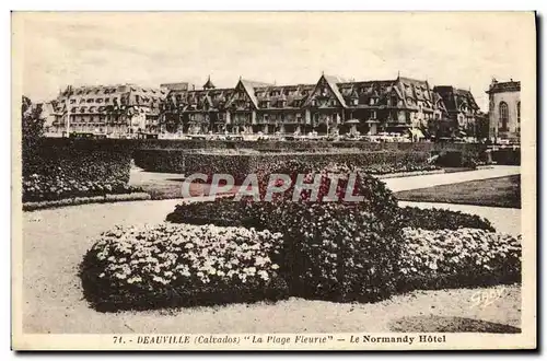 Cartes postales Deauville la plage fleurie le normandy hotel