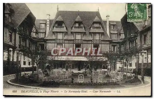 Cartes postales Deauville la plage fleurie le nmormandy hotel Cour normande