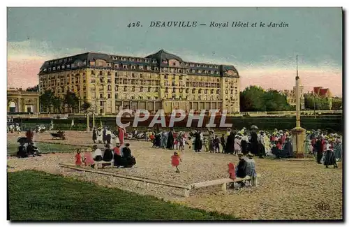 Cartes postales Deauville Royal hotel et le jardin