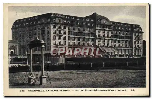 Ansichtskarte AK Deauville La plage fieurie le hotel royal