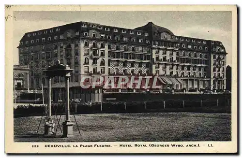 Ansichtskarte AK Deauville La plage fieurie le hotel royal