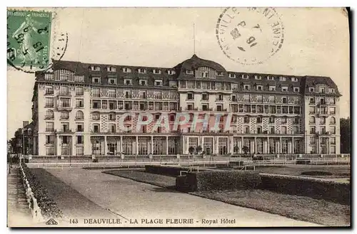 Ansichtskarte AK Deauville La plage fieurie le royal hotel