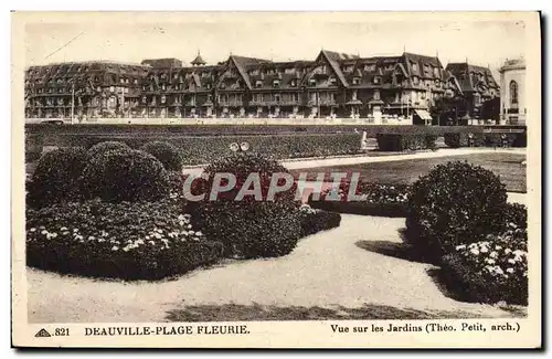 Cartes postales Deauville la plage fleurie vue sur les jardins