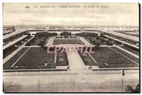 Cartes postales Deauville plage fleurie le jardin du casino