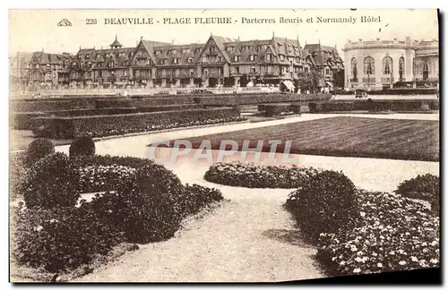 Ansichtskarte AK Deauville plage fleurie lparterres fleurie et normandy hotel