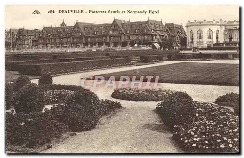 Ansichtskarte AK Deauville parterres fleurie et normandy hotel