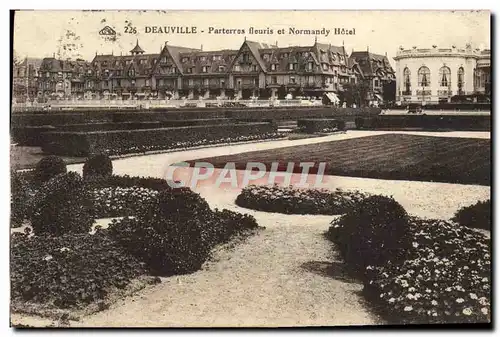 Ansichtskarte AK Deauville parterres fleurie et normandy hotel