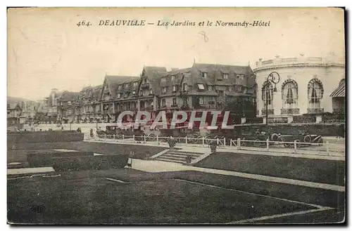 Cartes postales Deauville Les Jardins et le normandy hotel