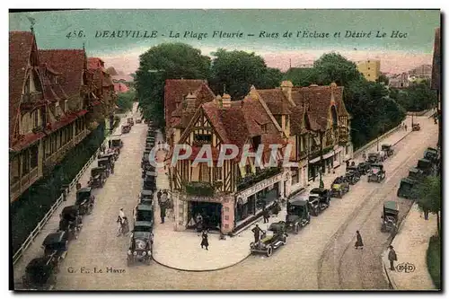 Cartes postales Deauville la plage fleurie rue de l'ecluse et desire le Hoc Au Printemps