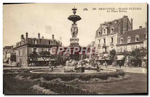 Cartes postales Deauville plage fleurie la place morny Quincaillerie