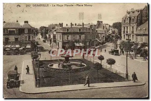 Cartes postales Deauville la plage fleurie place morny