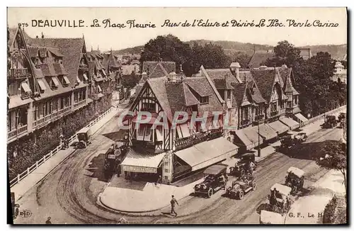 Ansichtskarte AK Deauville La plage fleurie rue de l&#39ecluse et desire le hoc vers le casino