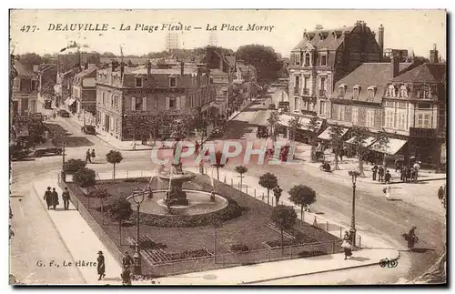 Ansichtskarte AK Deauville La plage fleurie la place morny